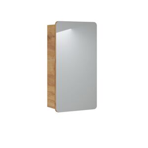 Kúpeľňová skrinka so zrkadlom Aruba 842 1D dub craft zlatý