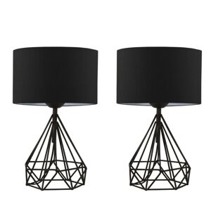 Dvě stolní lampy Loure černé